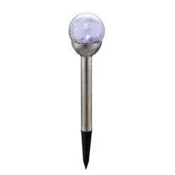 Silver Solar Powered LED Pathway Light 1 Pk