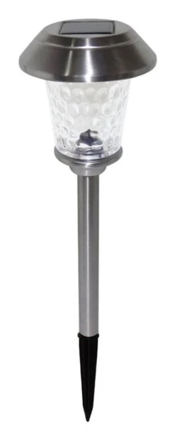 Silver LED Solar Powered Pathway Light 1 Pk