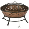 Living Accents Noma Wood Fire Pit 22.4 In. H X 35.8 In. W X 22 In. D Steel -Grill Top Griddle Store 394450 70514.1636986149