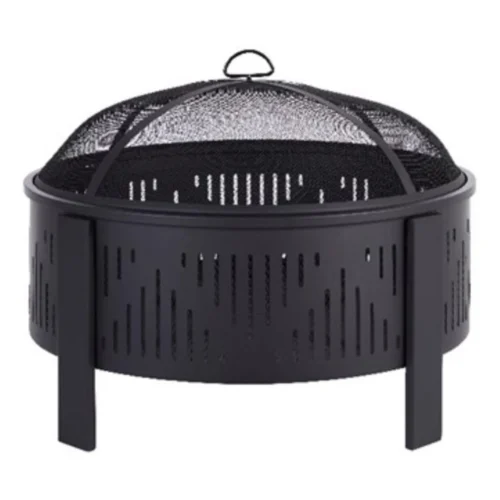 Living Accents 29 In. W Steel Round Wood Fire Pit