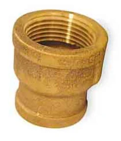 JMF 1/2 X 3/8 Red Brass Pipe Thread Reducing Coupling