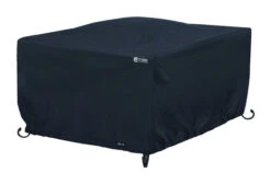 Square Black Polyester Fire Pit Cover