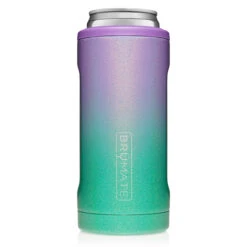 Brumate Hopsulator Slim 12 Oz Slim Glitter Mermaid BPA Free Vacuum Insulated Tumbler