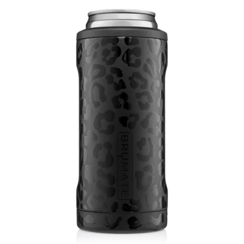 Brumate Hopsulator Slim 12 Oz Slim Onyx Leopard BPA Free Vacuum Insulated Tumbler