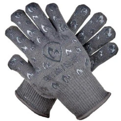 Grill Armor Gloves Gray Kevlar & Nomax Oven Mitt