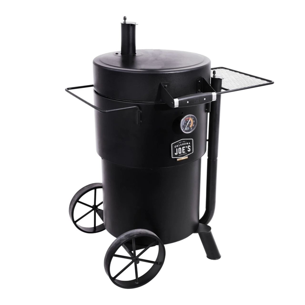 Oklahoma Joes Bronco Charcoal Drum Smoker Black 3 Oklahoma Joes Bronco Charcoal Drum Smoker Black