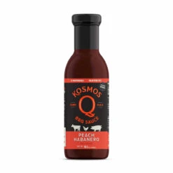 Kosmos Q Peach Habanero BBQ Sauce 16.5 Oz