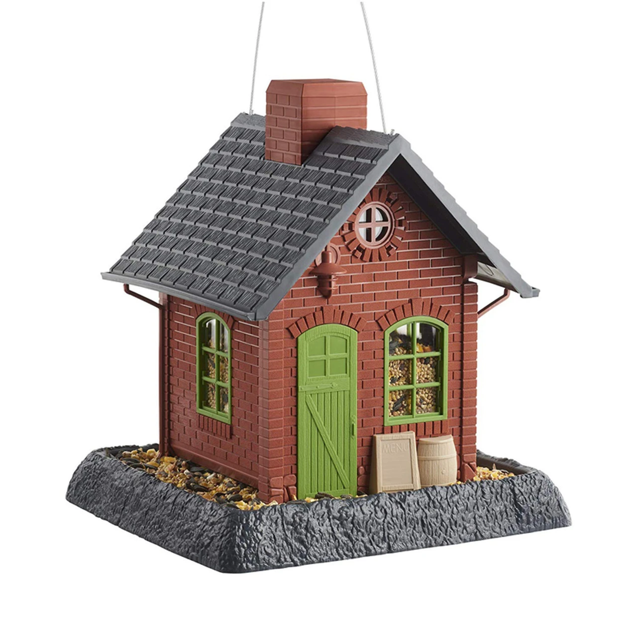 North States Old Town Pub Wild Bird 5 Lb Plastic Hopper Bird Feeder 4 Ports 3 North States Old Town Pub Wild Bird 5 Lb Plastic Hopper Bird Feeder 4 Ports