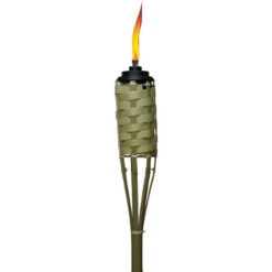 Tiki Luau Brown Bamboo 57 In. Weather Resistant Outdoor Torch 1 Pc