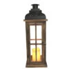 Evergreen Meadow Creek Black & Brown Metal/Wood 20 In. Decorative Lantern -Grill Top Griddle Store 8050433 A.eps High 38243.1645456528