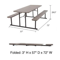 Cosco Plastic Brown 72 In. Rectangle Foldable Picnic Table -Grill Top Griddle Store 8052774 A V1.eps High 05019.1723818607
