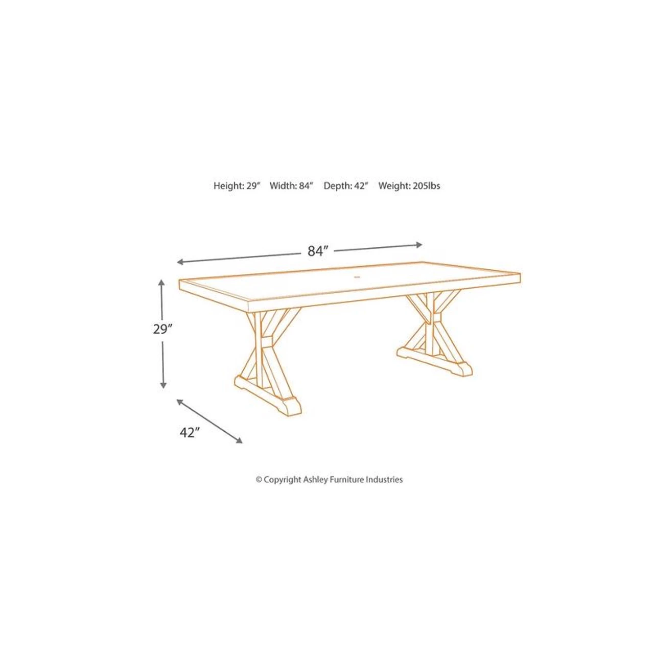 Signature Design By Ashley Beachcroft Beige Rectangular Stone Dining Table 4 Signature Design By Ashley Beachcroft Beige Rectangular Stone Dining Table - Image 2