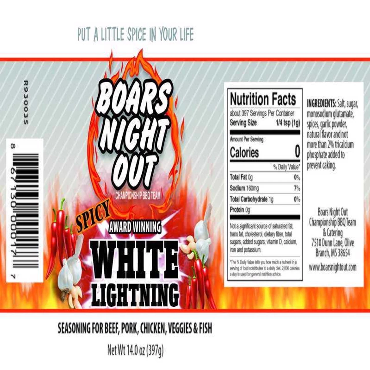 Boars Night Out White Lightning BBQ Rub 14 Oz 4 Boars Night Out White Lightning BBQ Rub 14 Oz - Image 2