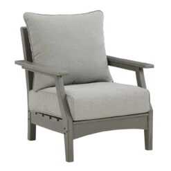 Signature Design By Ashley Visola Gray HDPE Frame Relaxer Lounge Chair Gray 2pc