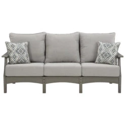 Signature Design By Ashley Visola Gray HDPE Frame Conversation Sofa Gray