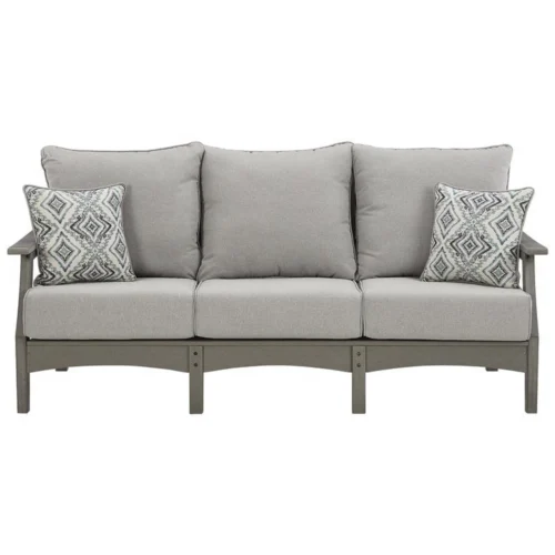 Signature Design By Ashley Visola Gray HDPE Frame Conversation Sofa Gray