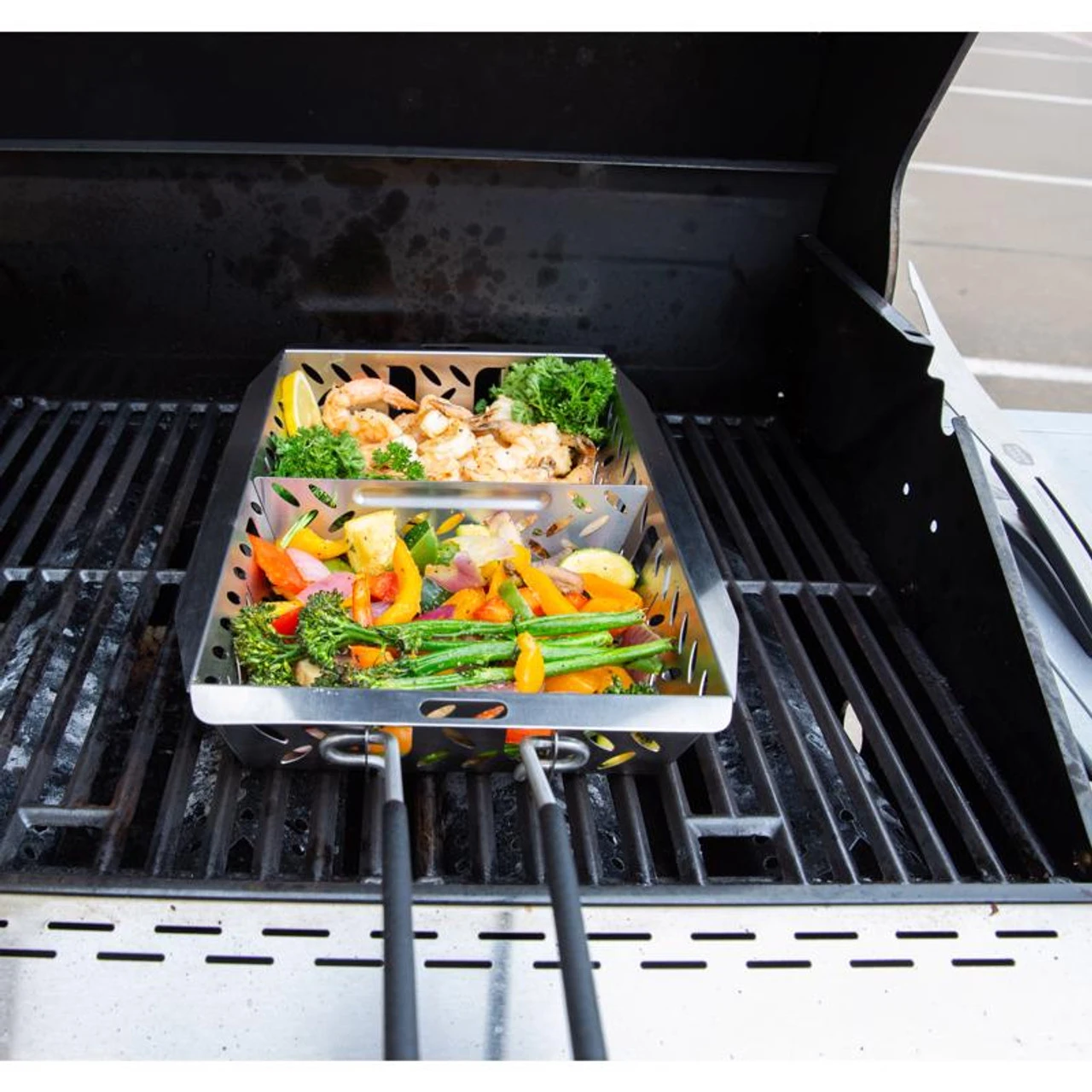 Proud Grill UltraVersatile Stainless Steel Grill Basket 4 Proud Grill UltraVersatile Stainless Steel Grill Basket - Image 2