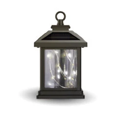 Feit Solar Fixtures 7 In. Solar Power Bronze Hanging Pathway Light