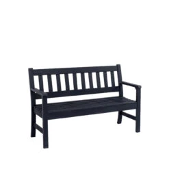 Living Accents Faux Gray Wood Frame Slat Bench