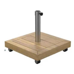 Bond Brown Square Wood Umbrella Base