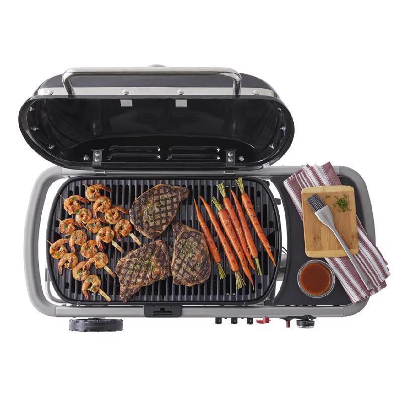 Weber Traveler Liquid Propane Portable Grill Deep Ocean Blue 5 Weber Traveler Liquid Propane Portable Grill Deep Ocean Blue - Image 3