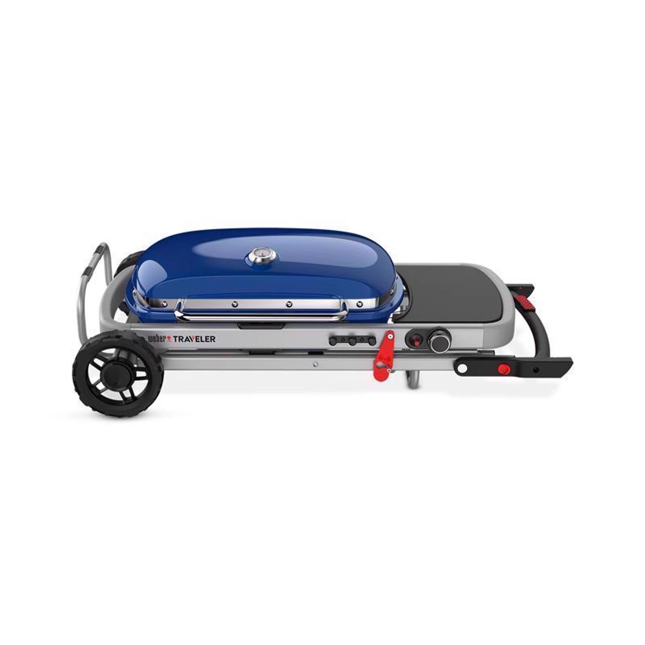 Weber Traveler Liquid Propane Portable Grill Deep Ocean Blue 4 Weber Traveler Liquid Propane Portable Grill Deep Ocean Blue - Image 2