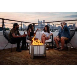 Breeo Y Series Smokeless Fire Pit 19 In. W Stainless Steel Outdoor Round Multi-Fuel Fire Pit -Grill Top Griddle Store 8084688 A V4.eps High 81520.1695144544