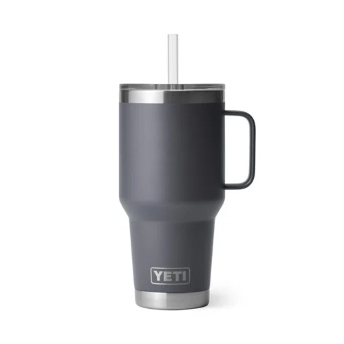 Yeti Coolers YETI Rambler 35 Oz Charcoal BPA Free Straw Mug