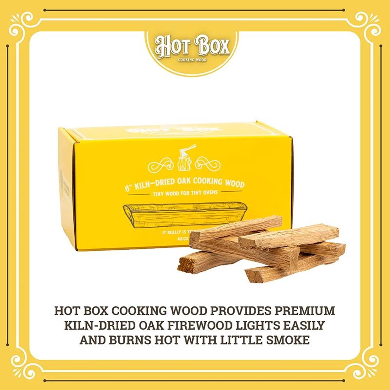 Hot Box Cooking Wood All Natural Oak Mini Logs 350 Cu In 4 Hot Box Cooking Wood All Natural Oak Mini Logs 350 Cu In - Image 2