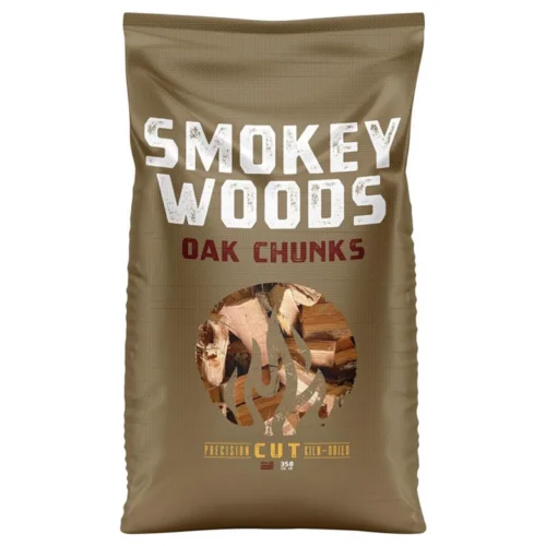 Smokey Woods All Natural Oak Wood Smoking Chunks 350 Cu In
