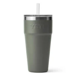 Yeti Coolers YETI Rambler 26 Oz Camp Green BPA Free Bottle With Straw Cap
