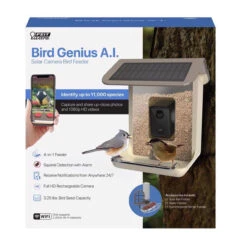 FEIT ELECTRIC Smart Camera Wild Bird 2.5 L Plastic Bird Feeder 1 Ports