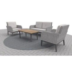 Living Accents Milton 4 Pc Steel Deep Seating Set
