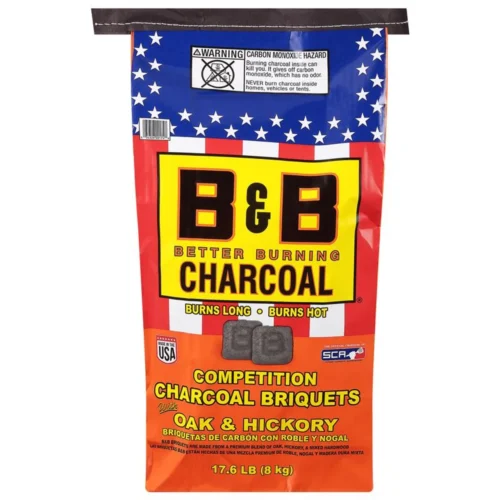 B&B Charcoal All Natural Hickory And Oak Charcoal Briquettes 17.6 Lb
