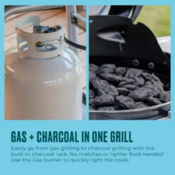 Char-Broil Bistro Pro 1 Burner Charcoal & Liquid Propane Grill -Grill Top Griddle Store 8113307 A V3.eps High 86865.1749168248