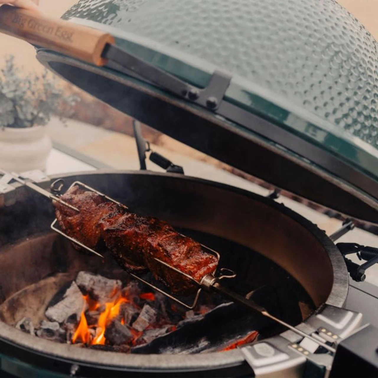 Big Green Egg 136497 Large Stainless Steel Rotisserie Kit 7 Big Green Egg 136497 Large Stainless Steel Rotisserie Kit - Image 5