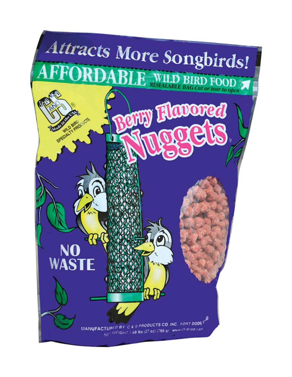 C&S Products Wild Bird Berry Suet Nuggets 27 Oz 3 C&S Products Wild Bird Berry Suet Nuggets 27 Oz