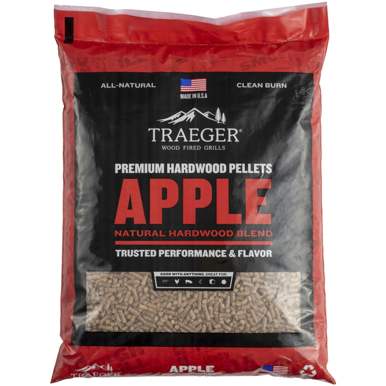 Traeger Premium All Natural Apple BBQ Wood Pellet 20 Lb 3 Traeger Premium All Natural Apple BBQ Wood Pellet 20 Lb