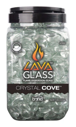 Bond Manufacturing Crystal Cove Clear Gloss Glass Fire Pit Lava Glass