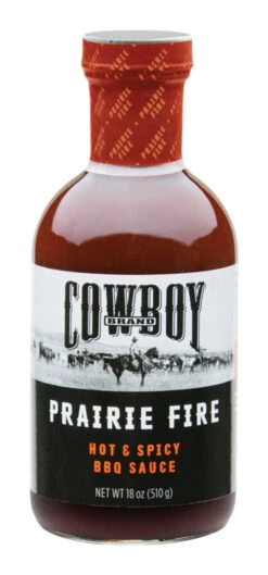 Cowboy Prairie Fire Hot And Spicy BBQ Sauce 18 Oz