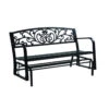 Living Accents 3 Person Black Steel Bench Glider -Grill Top Griddle Store 8518102 A.eps High 56061.1660570692