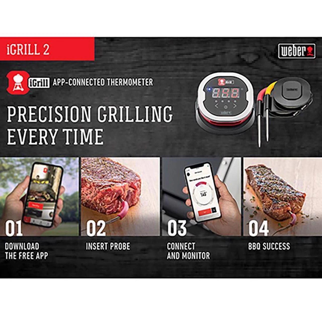 Weber 7203 IGrill 2 Digital Bluetooth Enabled Grill/Meat Thermometer 4 Weber 7203 IGrill 2 Digital Bluetooth Enabled Grill/Meat Thermometer - Image 2