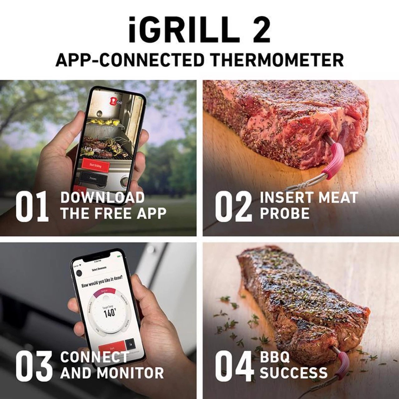 Weber 7203 IGrill 2 Digital Bluetooth Enabled Grill/Meat Thermometer 6 Weber 7203 IGrill 2 Digital Bluetooth Enabled Grill/Meat Thermometer - Image 4