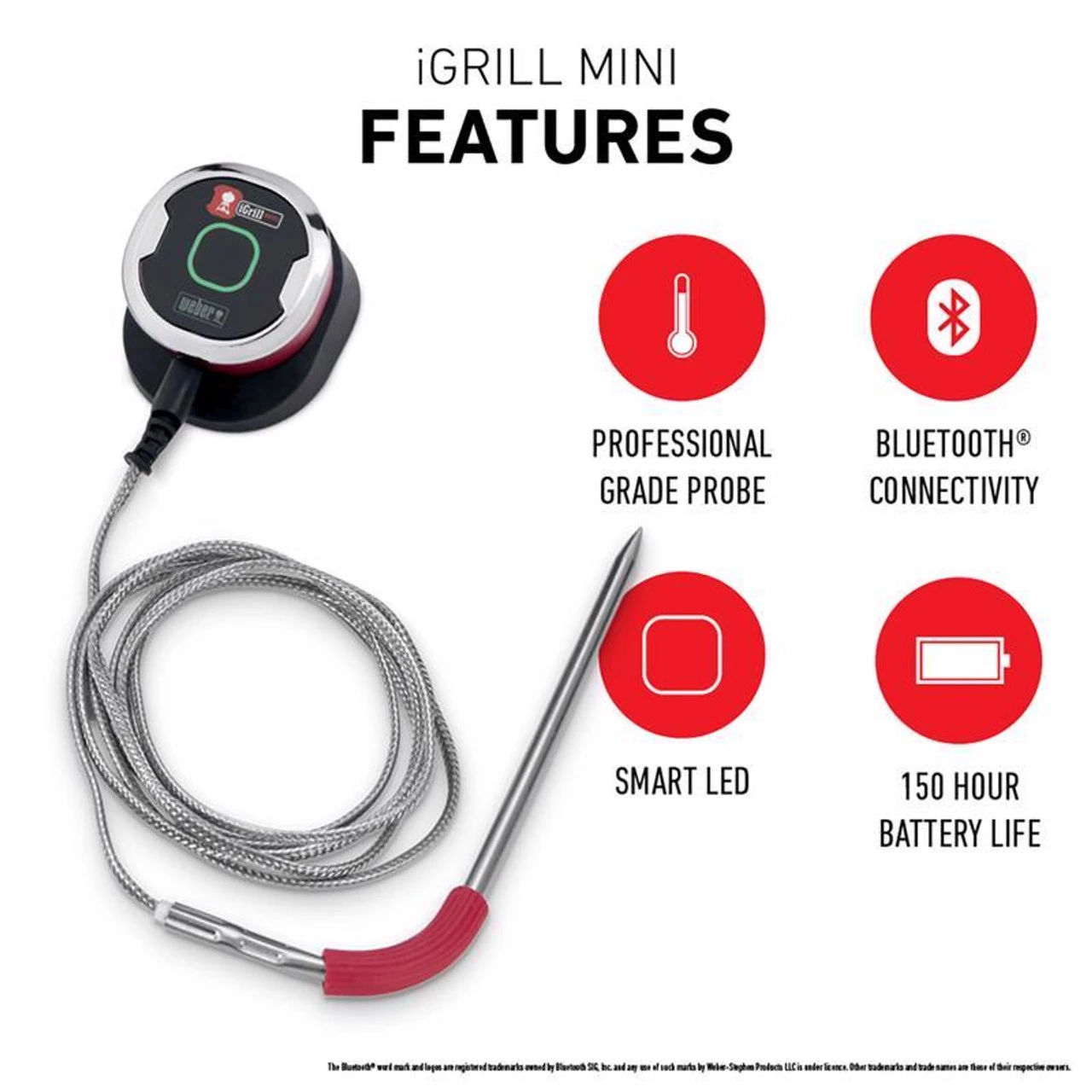 Weber 7202 IGrill Mini Digital Bluetooth Enabled Grill/Meat Thermometer 5 Weber 7202 IGrill Mini Digital Bluetooth Enabled Grill/Meat Thermometer - Image 3