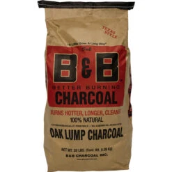 B&B Charcoal All Natural Oak Hardwood Lump Charcoal