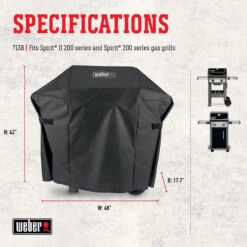 Weber 7138 Premium Grill Cover - Spirit 200 Series 5 Weber 7138 Premium Grill Cover - Spirit 200 Series -Grill Top Griddle Store 8883001 A V2.eps High 78365.1648423768