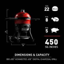 Kamado Joe Big Joe Konnected Digital Charcoal Grill & Smoker 18 Kamado Joe Big Joe Konnected Digital Charcoal Grill & Smoker -Grill Top Griddle Store 91su850j 93219.1744485093