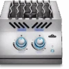 Napoleon BIB12RTPSS - BUILT-IN 700 SERIES INLINE DUAL RANGE TOP BURNER -Grill Top Griddle Store Built in 700 BIB12RT DropIn Burner Prod Str blue lit knob 800 94521.1673485180