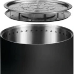 Napoleon NWFPMTI-PHM Timberwolf 18" Phantom Smokeless Fire Pit 11 Napoleon NWFPMTI-PHM Timberwolf 18" Phantom Smokeless Fire Pit -Grill Top Griddle Store NWFPMTI PHM Web Gallery 06 Original JPG NWFPMTI PHM 18 Timberwolf Fire Pit PROD STR InUse on white removing ash pan 74978.1755380762