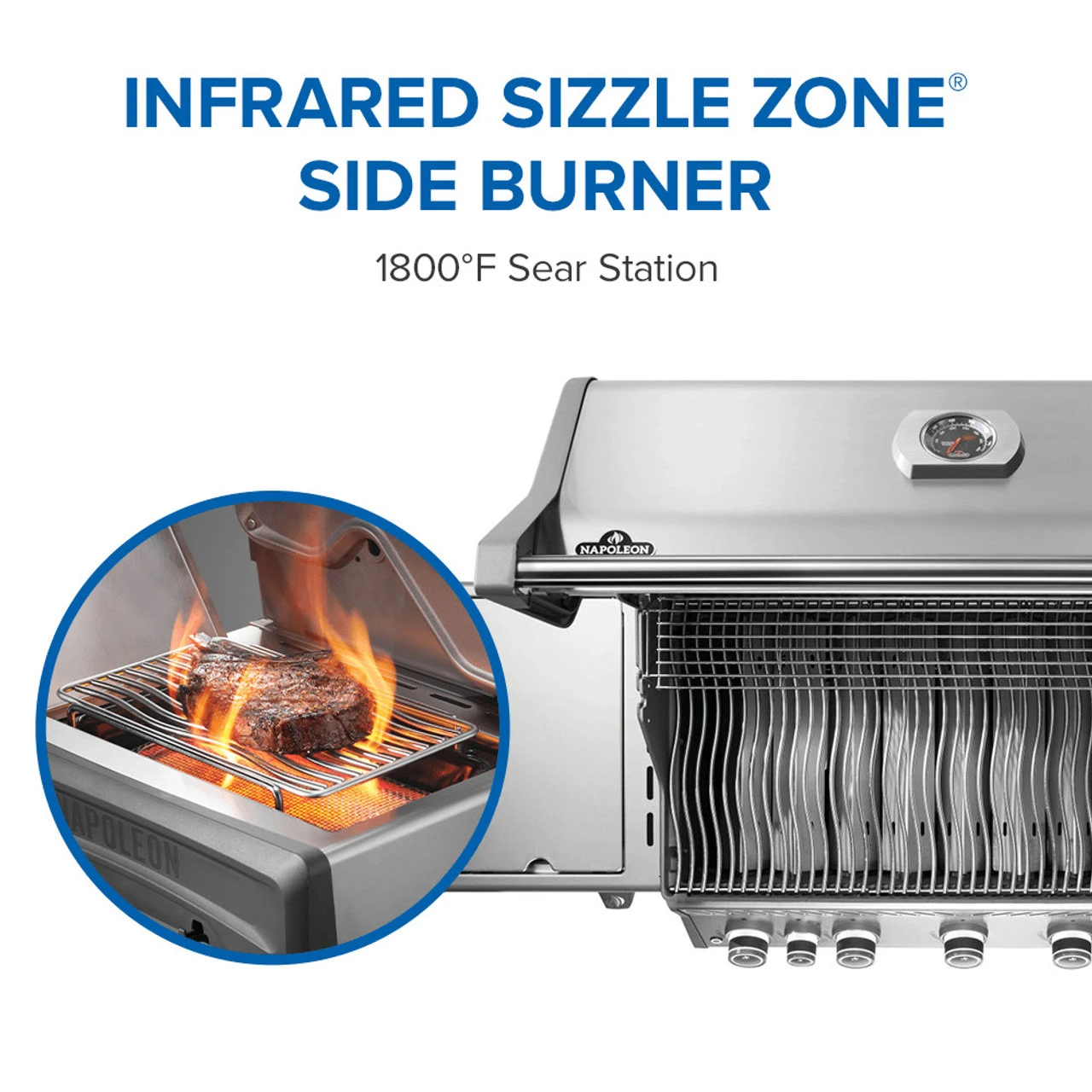 Napoleon RP625SIBSS-2 Rogue PRO 625 SIB With Infrared Side Burner 10 Napoleon RP625SIBSS-2 Rogue PRO 625 SIB With Infrared Side Burner - Image 8